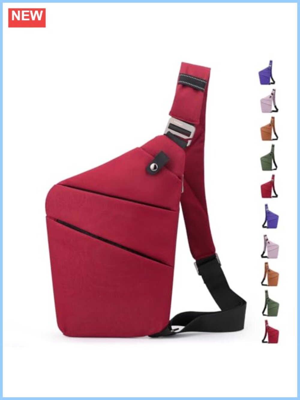 Anti Theft Crossbody Sling Bag Waterproof Oxford Multi Pocket Travel
